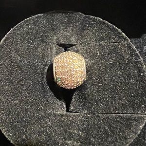 CZ Pandora pave gold charm